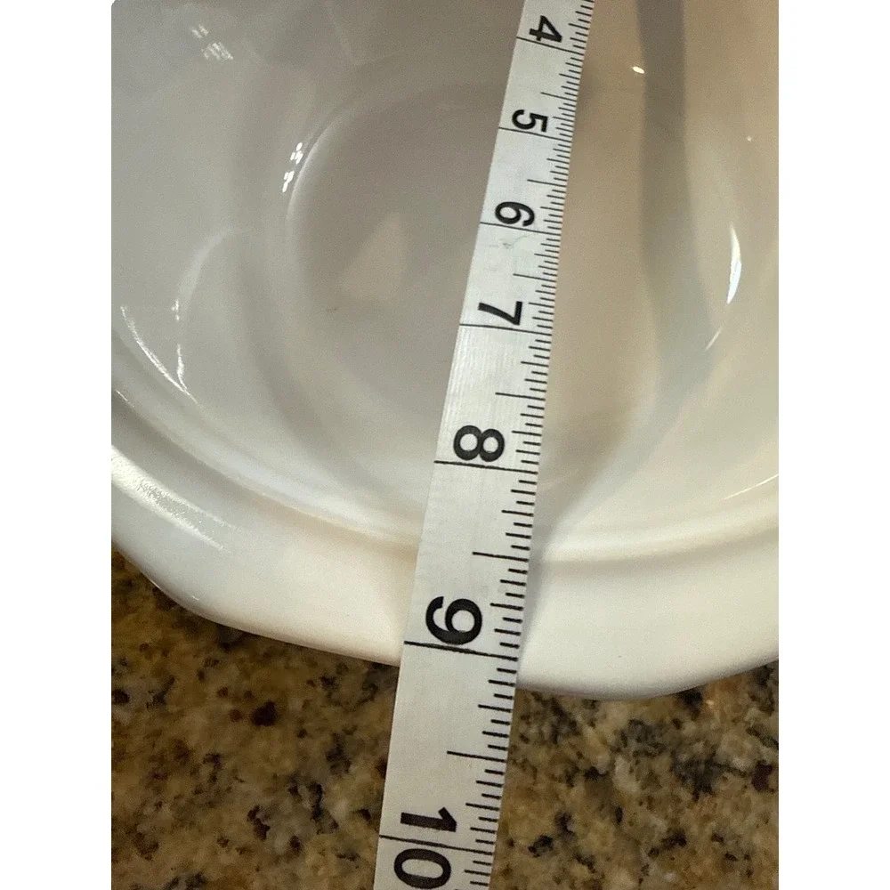 Pfaltzgraff‎ White Stoneware 9.5 Inch 12-Sided Paneled Serving Bowl USA Made